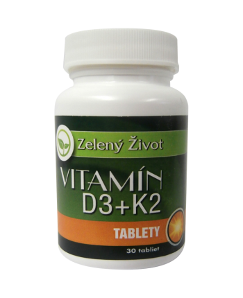 Zelený život Vitamín D3+ K2, 30 tabliet